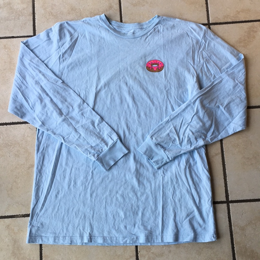 Eighty Eight | Teal Doughnut Long Sleeve Crew Neck